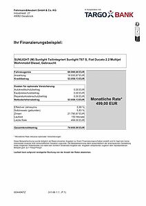 Sunlight Sunlight T 67S Markise RFK DAB*499€ Rate*