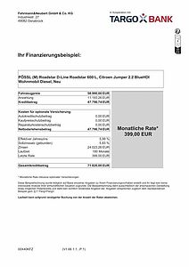 Pössl Roadstar 600L 165 PS All-In-Paket *399€ Rate*