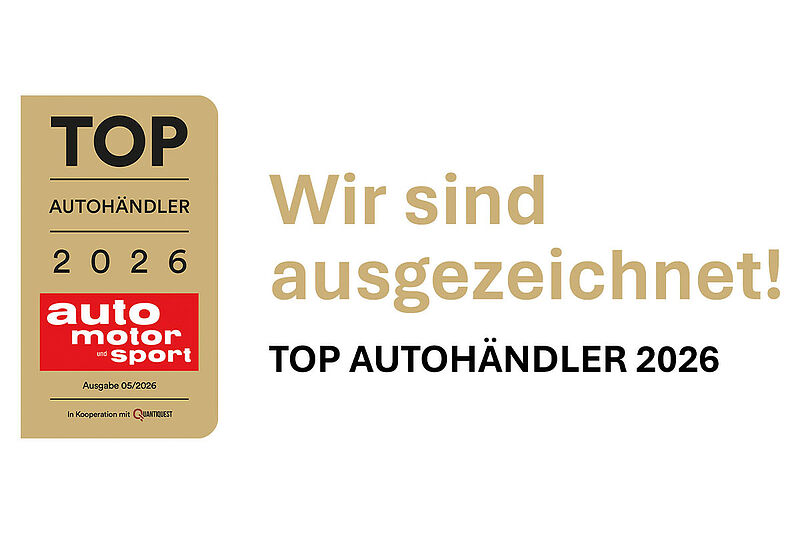 Top-Händler 2025 & 2026  -  Erneute Auszeichnung der auto motor und sport 
